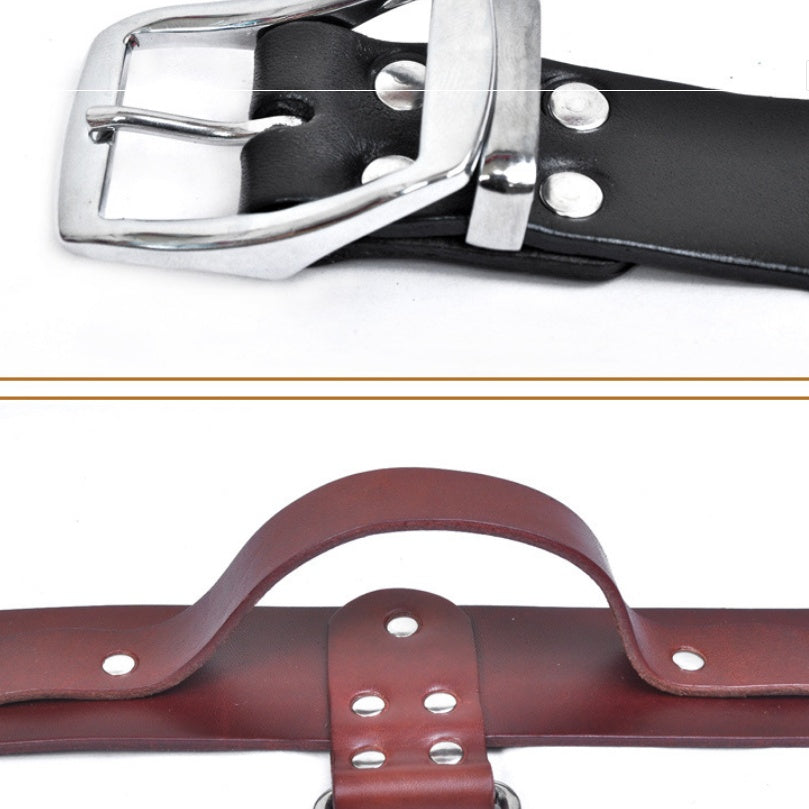 Iron Paw™ Iron Hide: Tactical Grade Full Grain Leather Collar