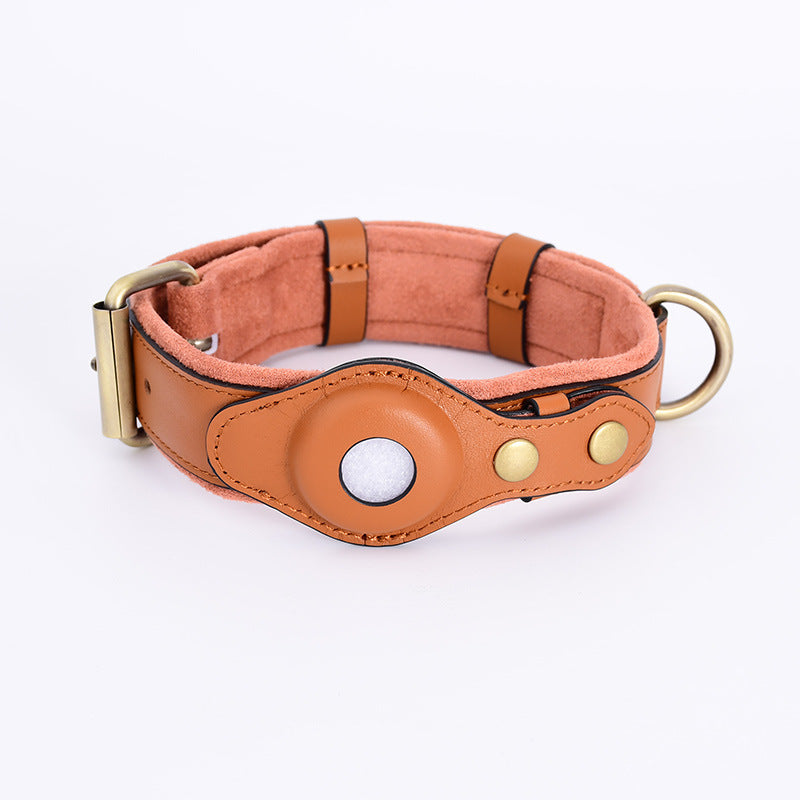 IronPaw™ Guardian AirTag Leather Collar