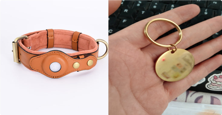 IronPaw™ Guardian AirTag Leather Collar