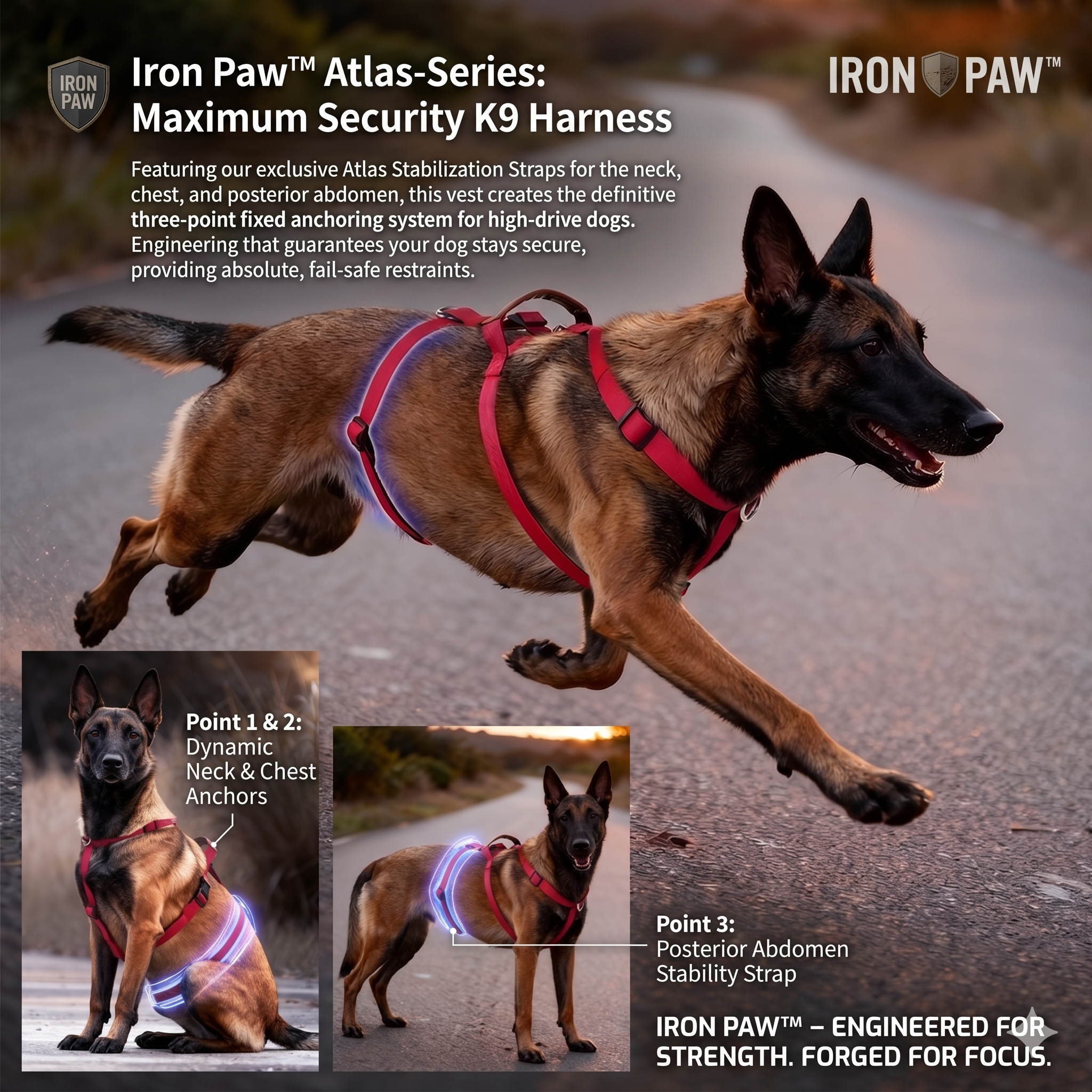 IronPaw™ Atlas K9 Series Anti Escape Vest
